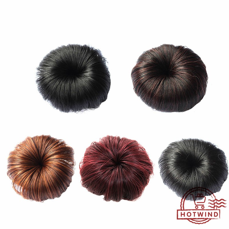Children Claw Clip Hair Bun Wave Curly Hair Piece Cover Hair