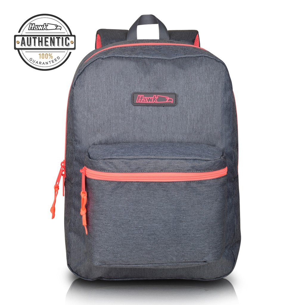 Hawk 4909 Backpack (Grey/Fluorescent Red-Textured) | Shopee Philippines