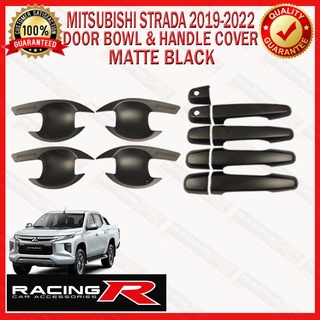 Mitsubishi Strada GLX 2019 to 2022 Combo Set Garnish Cover Matte Black 2020 2021 #3