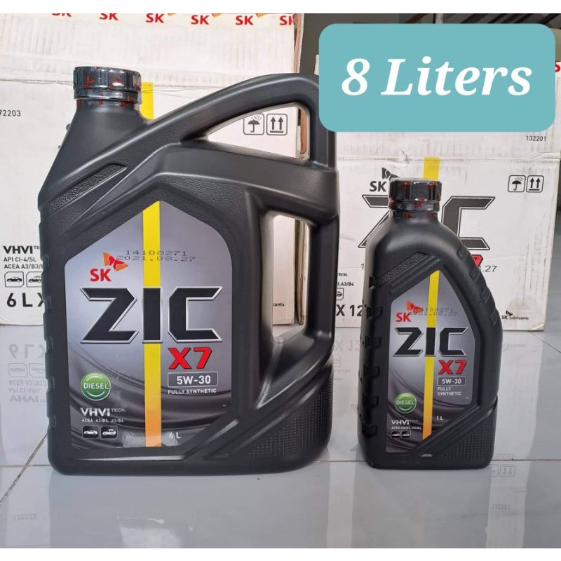 Zic X7 5w-30 Fully Synthetic 8Liters (Diesel) | Shopee Philippines