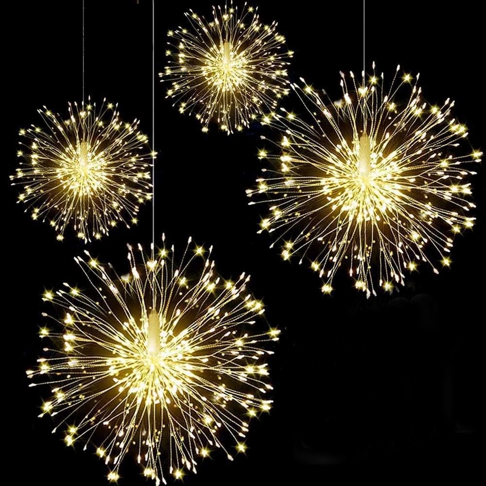 Fireworks Hanging LED String Lights /Battery Powered Waterproof Fairy ...