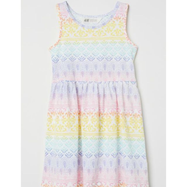 rainbow jersey dress