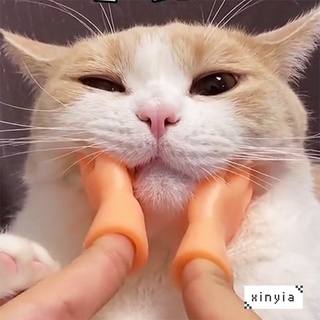 1 Pcs Tiktok Funny Cat Small Rubber Hands Finger Cap Kitten Cat Toy Pet Accessories Meme Xinyia #8