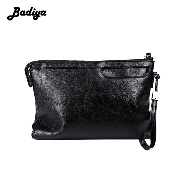 plain black clutch bag