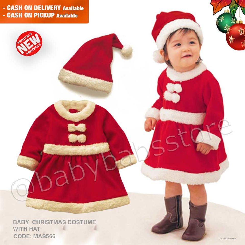 baby in christmas dress