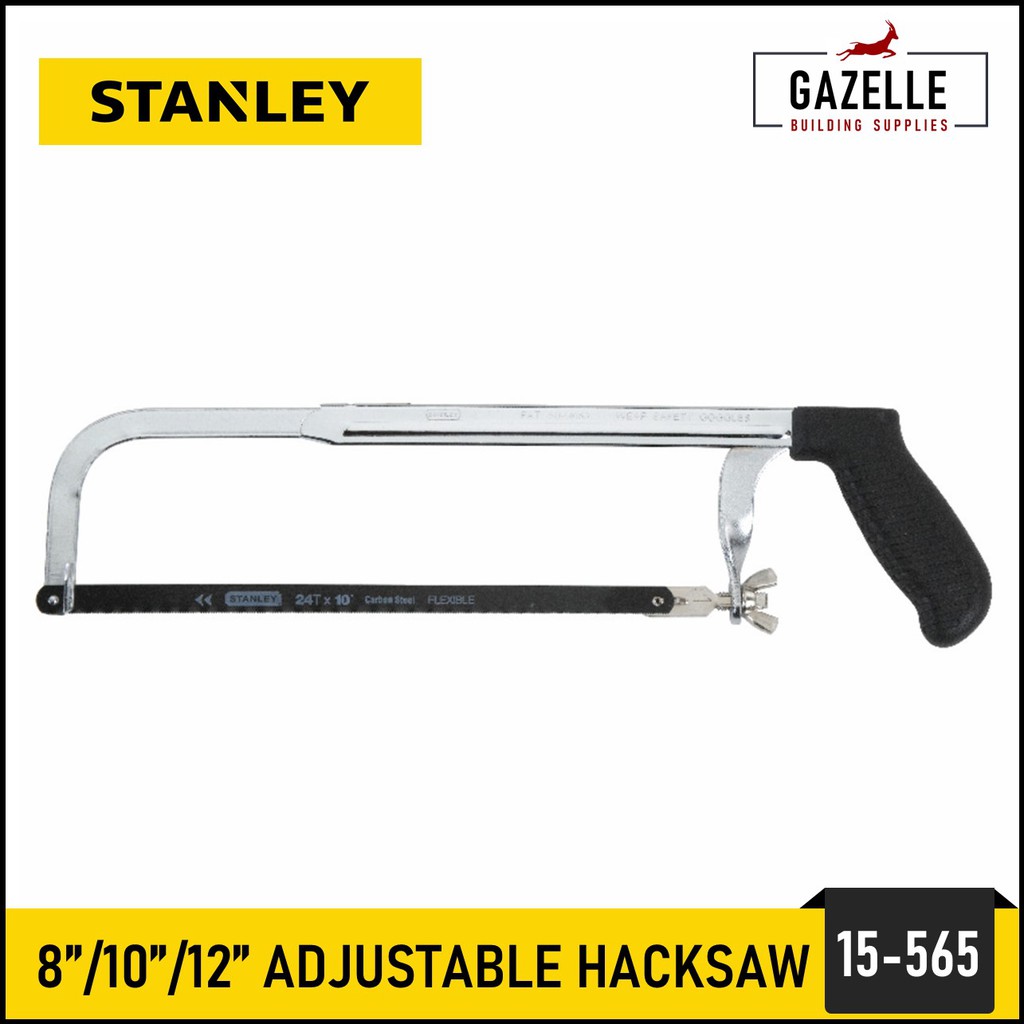 Stanley Light Duty Hacksaw Frame Adjustable to 8" 10" 12" Blade 15