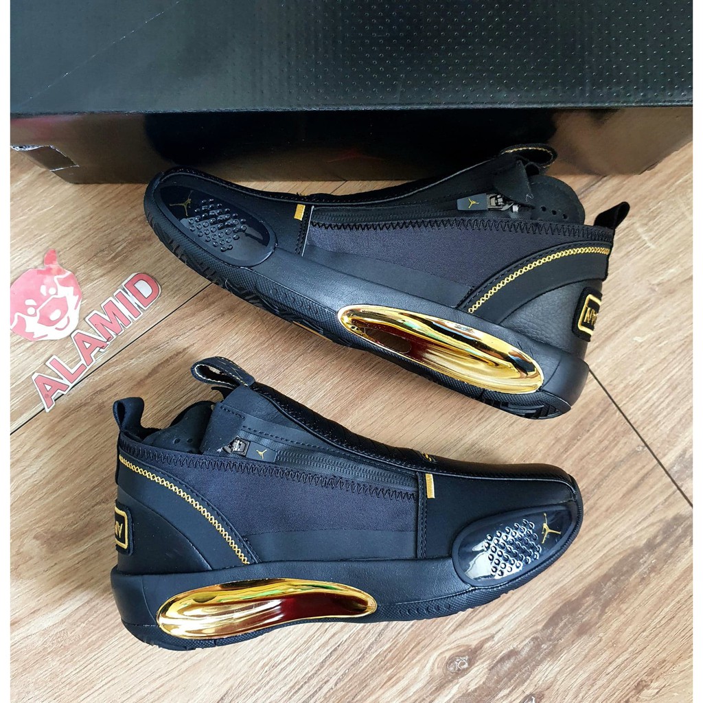 Air Jordan 34 XXXIV Black Gold | Shopee 