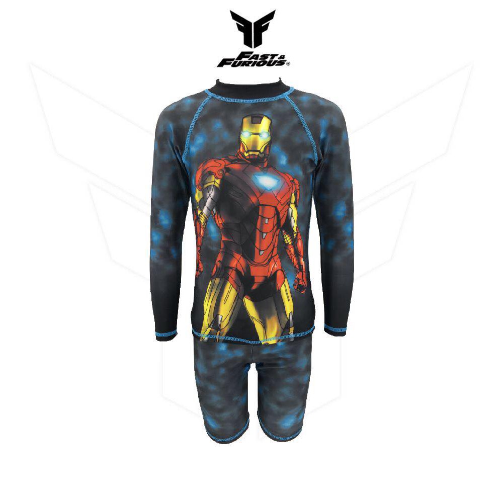 KIDS RASH GUARD swimming  suit  TERNO BATMAN Shopee  