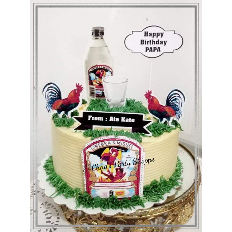 Gin And Rooster Theme Cake Topper Set Shopee Philippines
