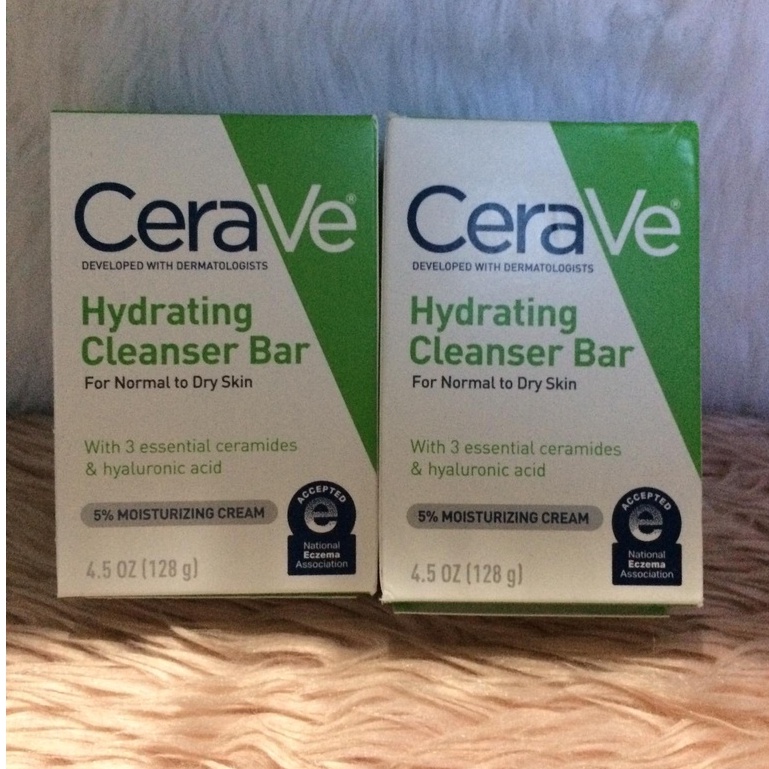 CeraVe Hydrating Cleansing Bar Soap, Face and Body Wash, 4.5 oz (128g