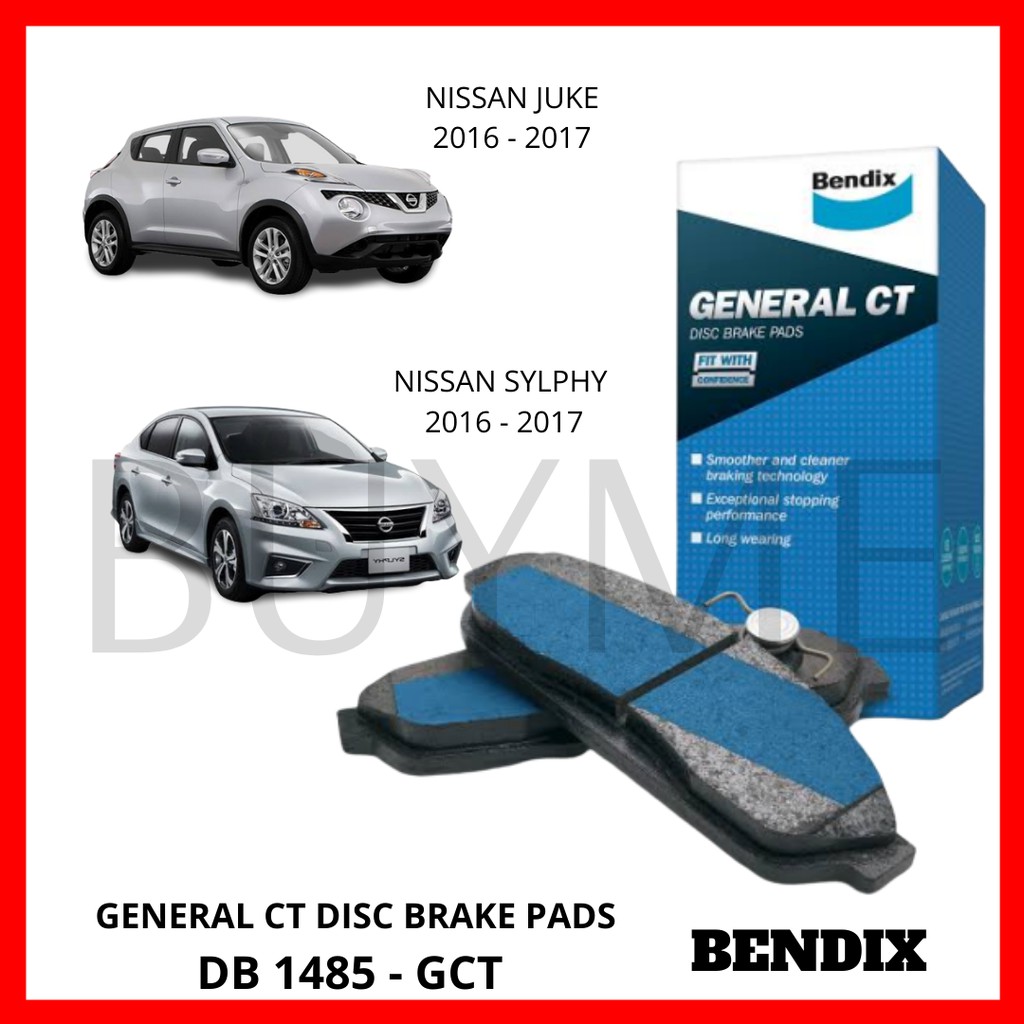Bendix Brake Pad Front for Nissan JUKE & Nissan SYLPHY 20162017 (DB