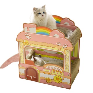 ✶✚Cat scratching board double-layer claw wear-resistant and does not drop crumbs grinding multi-func