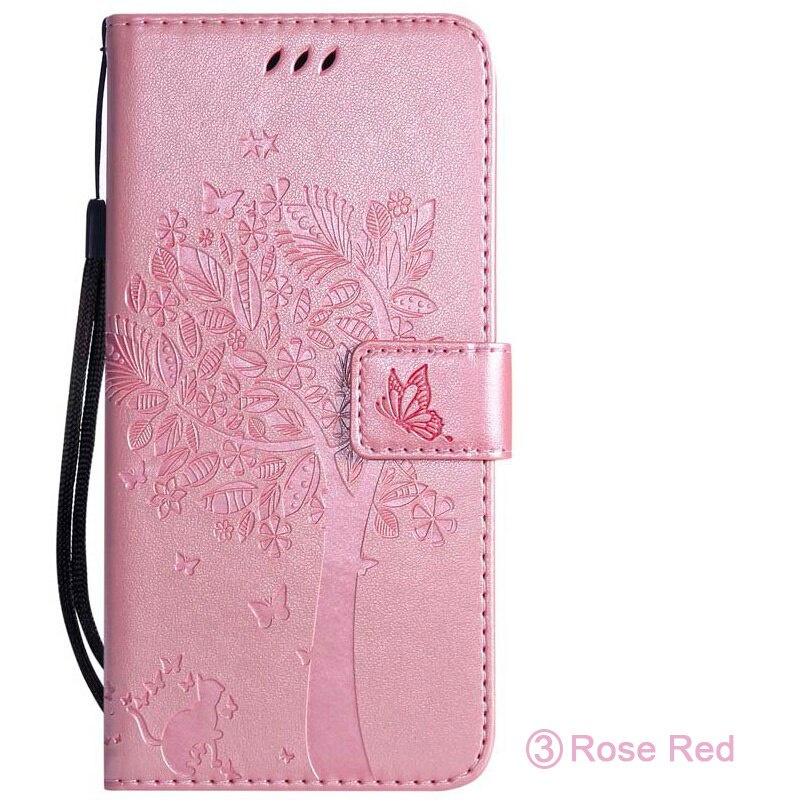 Bear Village Leather Wallet Cover Sony Xperia XA2 Case #3 Rose Red Anti-Scratch Embossing PU Case with Magnetic Closure and Card Slots for Sony Xperia XA2 