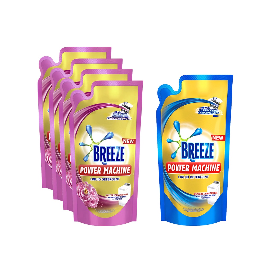 Breeze Liquids Rose Gold 650mL Pack of 4 + Free Breeze Liquid Pow Mac