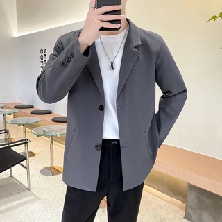 [S-3XL] Casual Suit Jacket Men's Plankton Handsome Slim-Fit High ...