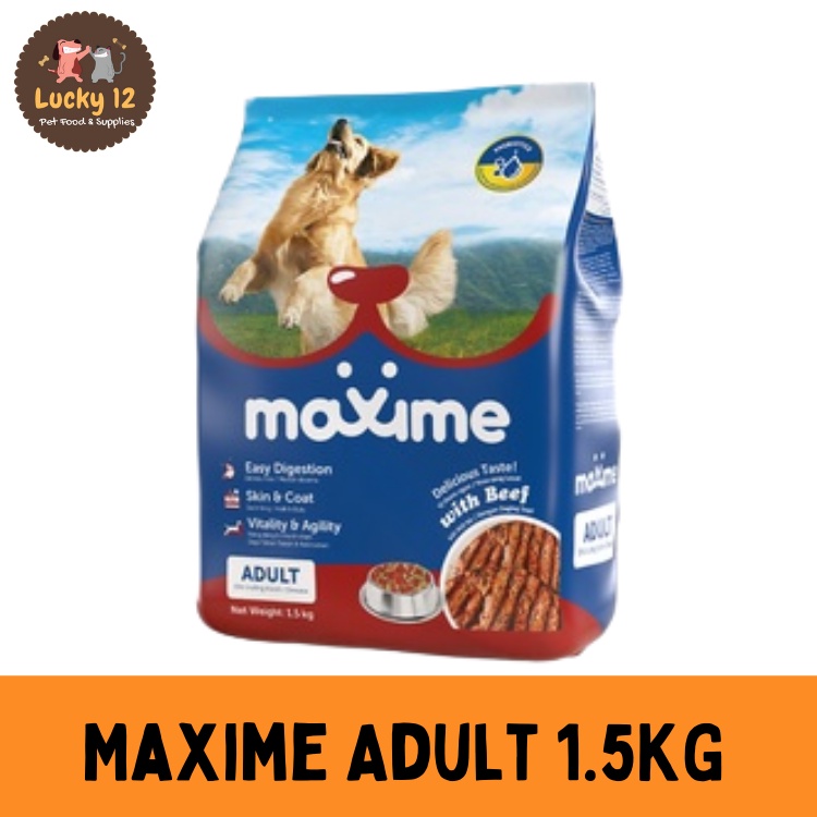 Maxime Adult Dog Food 1.5kg Beef Shopee Philippines