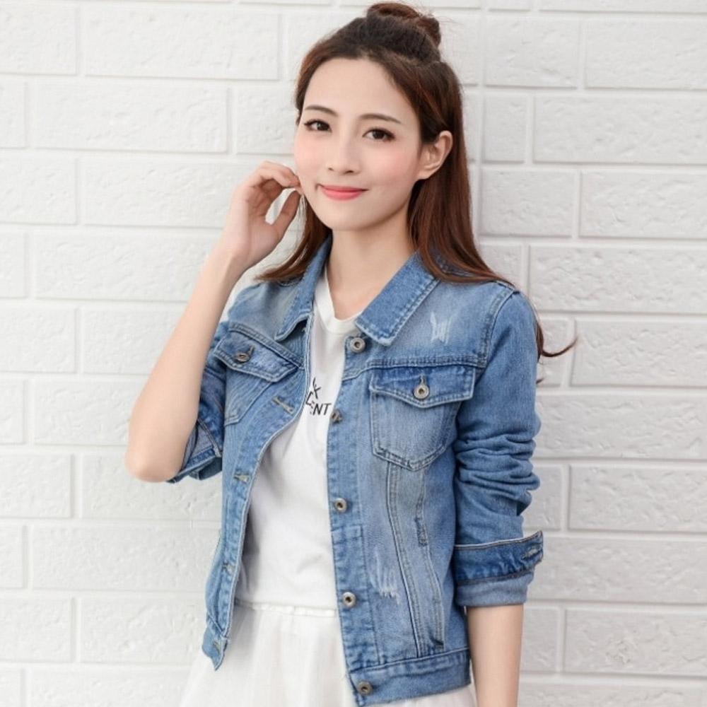 black and blue denim jacket