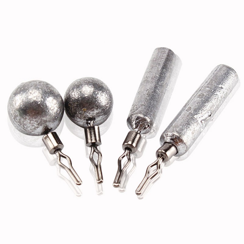 Tokushima 10 Pcs 360 Degree Rotatable Clip Fishing Sinkers Shopee