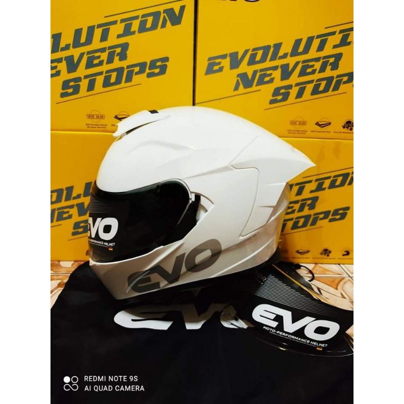 Evo Helmet Gt Pro Pearl White Shopee Philippines