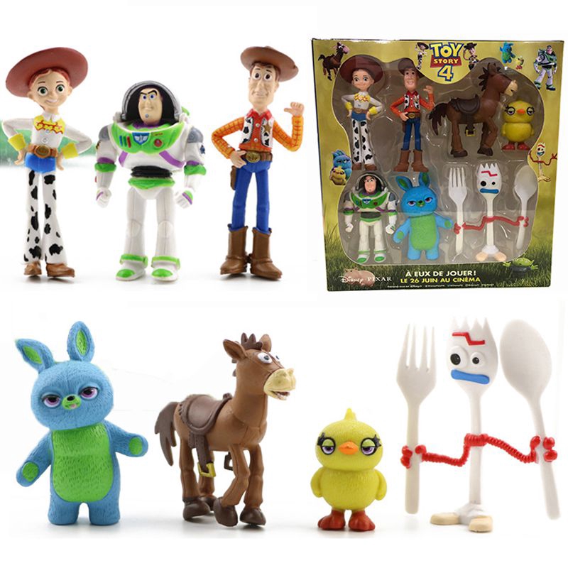 Toy Story 4 Woody Lightyear Rex Alien 7 Pcs Action Figure Cake Topper Box Toys Shopee Philippines - 6 roblox lego like minifigures toy figures cake topper shopee