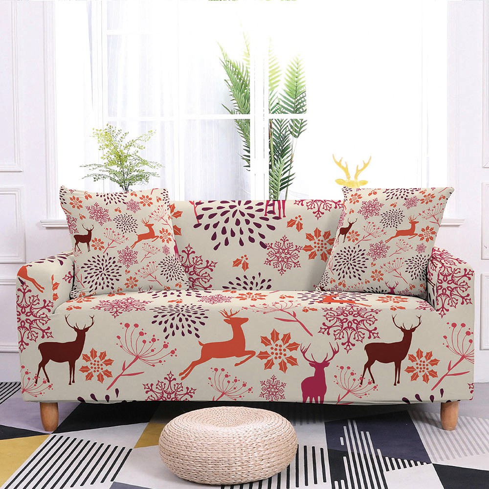 Details about   Happy Christmas Sofa Cover Decor Dirtproof Sofa Slipcover Couch Cushion 1-4 Seat 