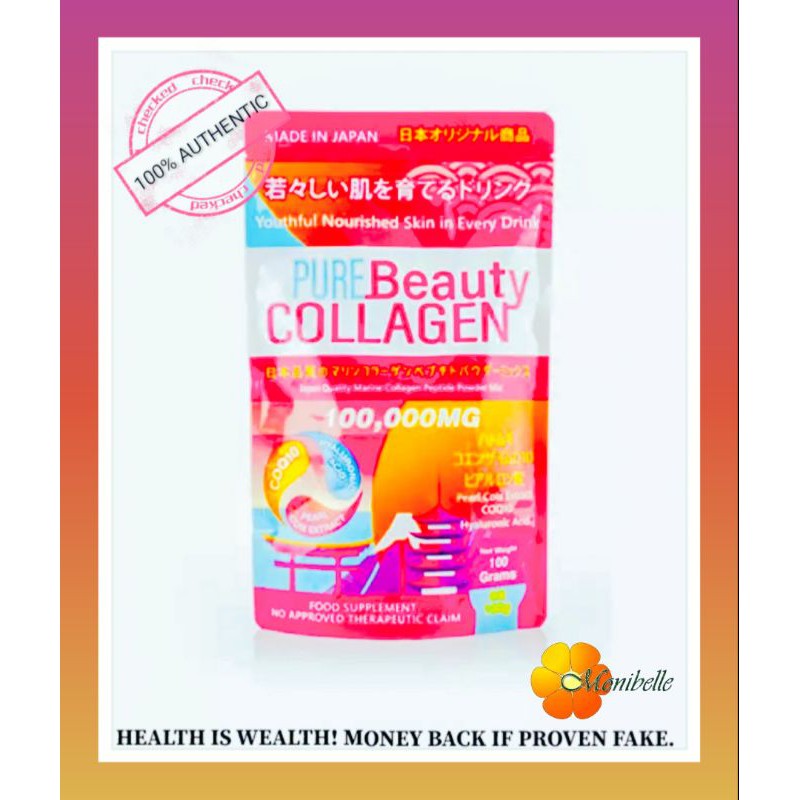 Authentic Pure Beauty Collagen 100 000mg Shopee Philippines