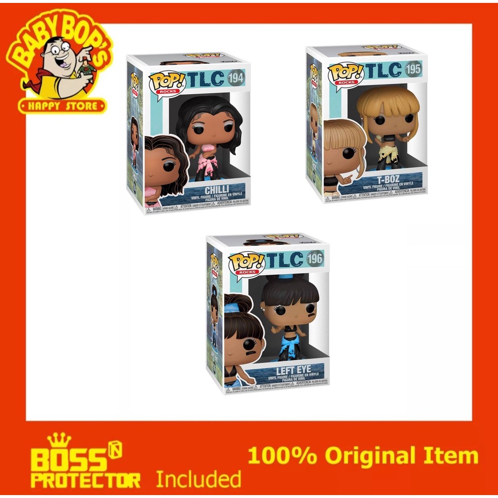 Funko Pop! Music TLC Bundle Set of 3 and 6 Left-Eye, Chilli, and T-BOZ with Chase sold by Baby Bop's