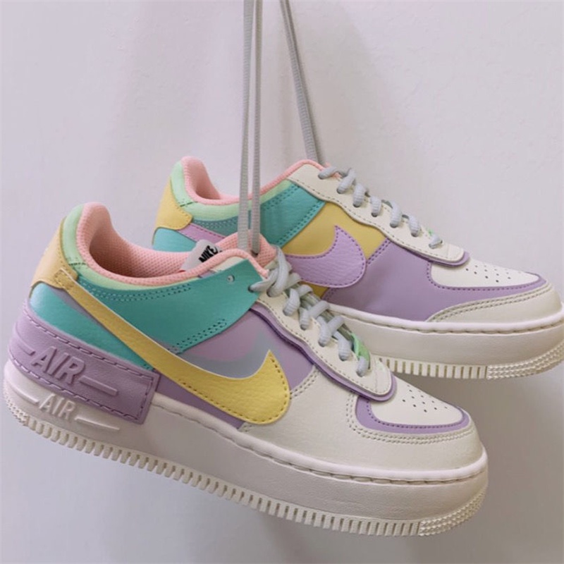 Nike Air Force 1 Shadow AF1 Macaron Deconstruction Function Splice ...