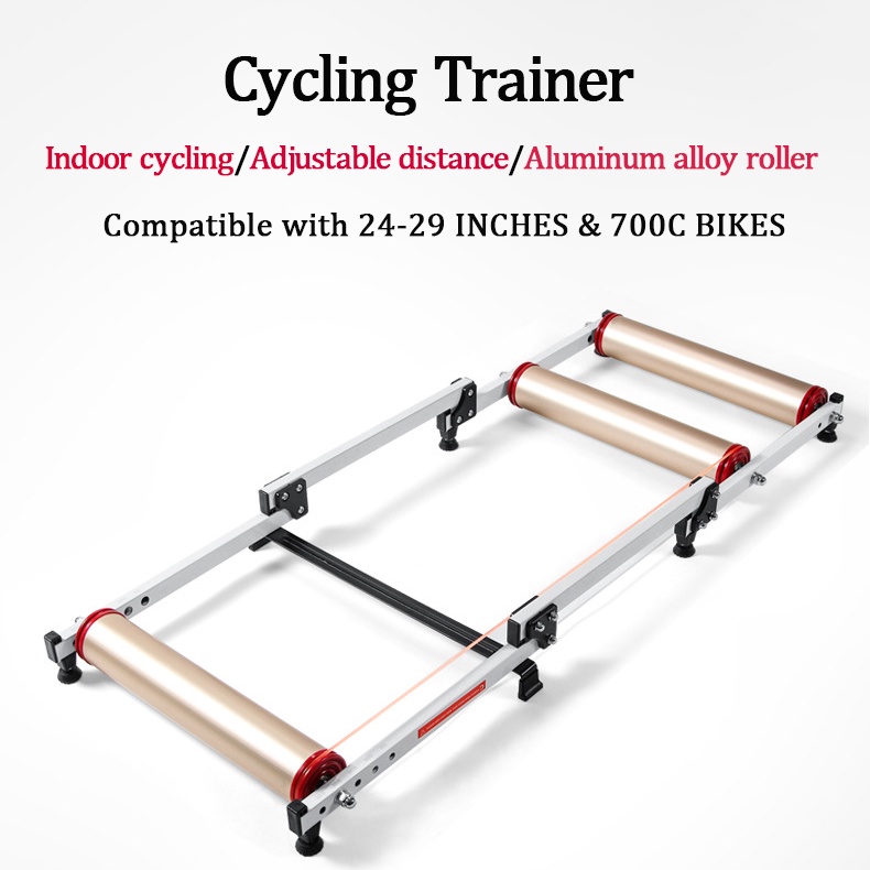 Bike Rollers Adjustable Bike Trainer Stand Foldable Indoor Cycling