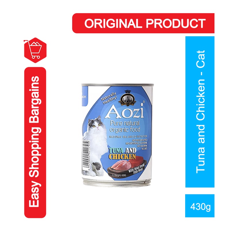 Aozi Wet Cat Food Tuna and Chicken in Can 430g Shopee Philippines