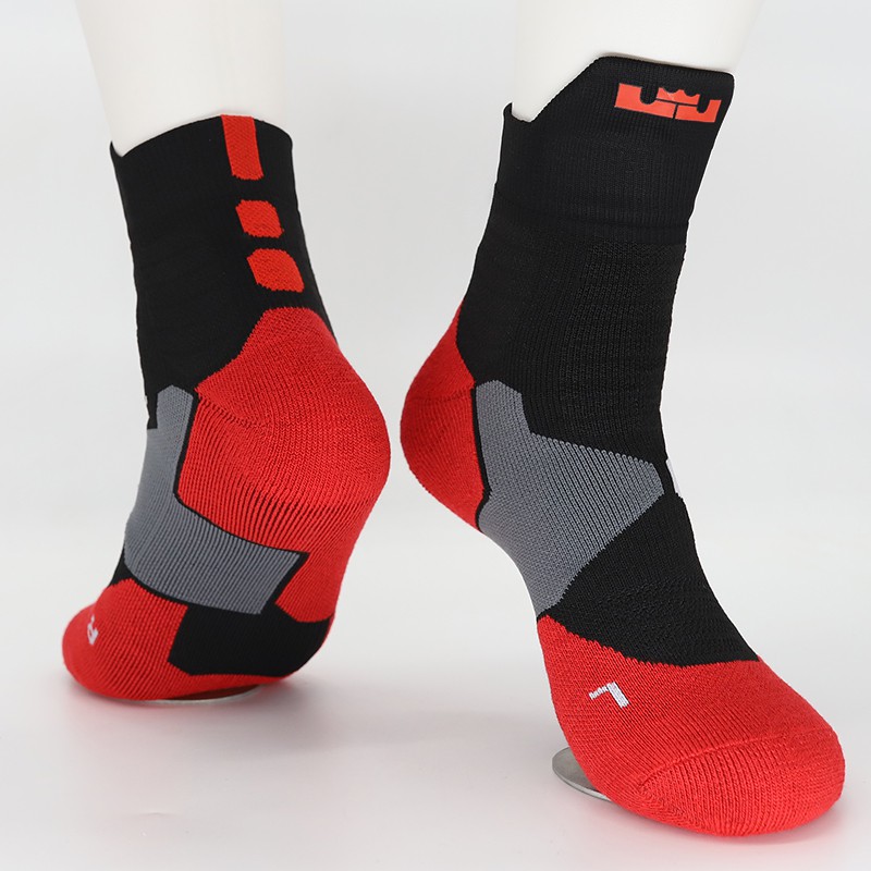 red lebron socks