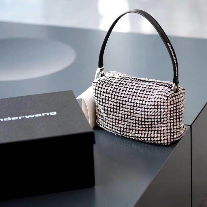 Alexander Wang Most Welcome Full Diamond Hand Held Diagonal Diamond Pillow Bag Shopee Philippines