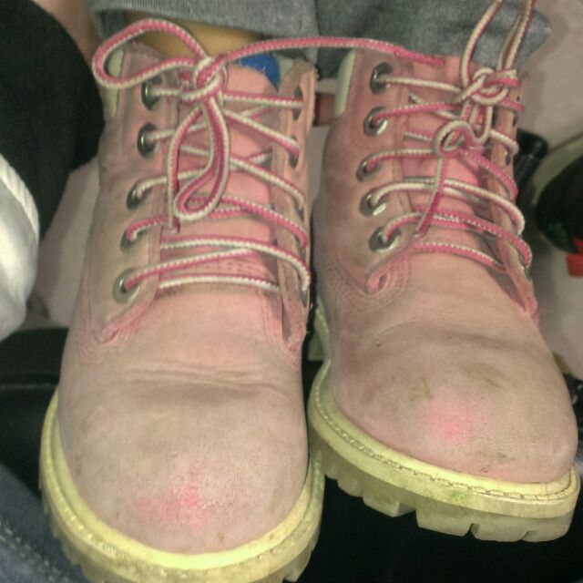 how to clean pink timberland boots