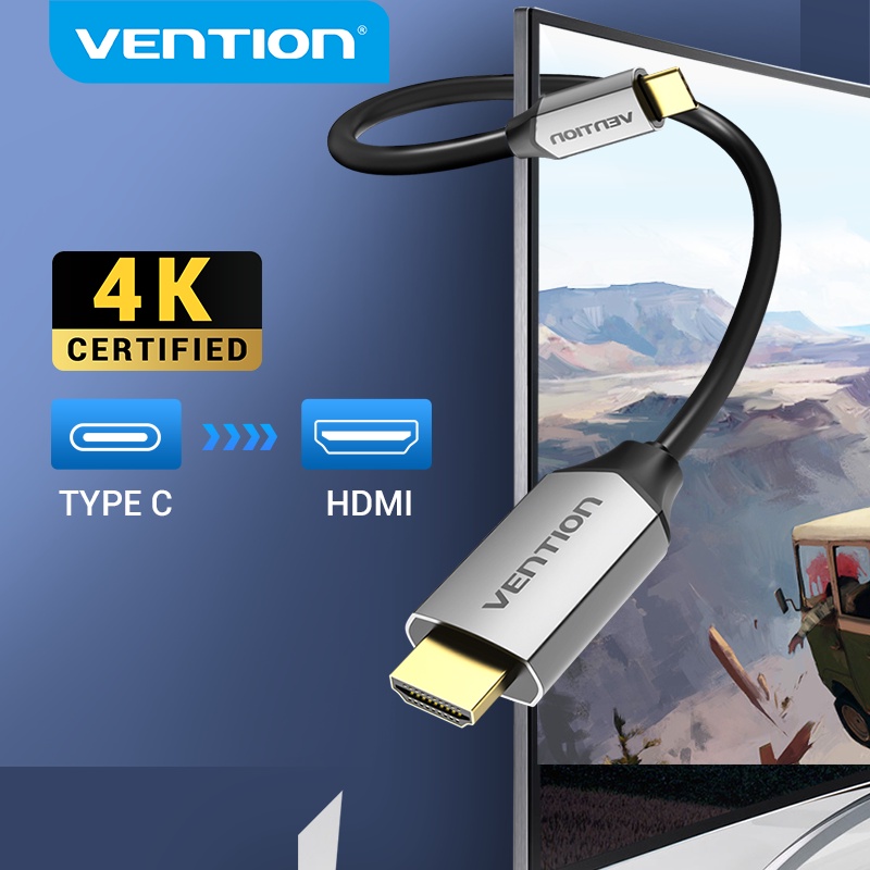 Vention Type C to HDMI 2.0 Cable Metal Phone to TV UHD 4K 60Hz Type C