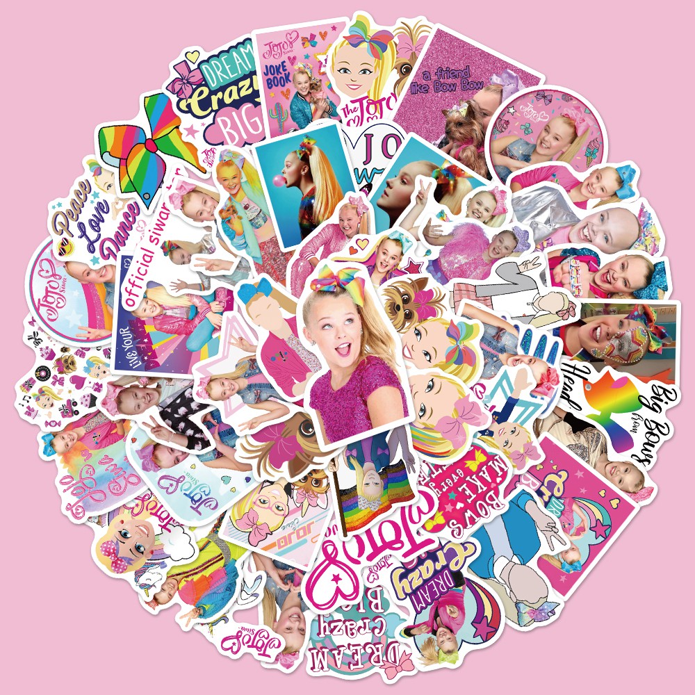 50PCS JOJO SIWA Stickers for Guitar Fridge Graffiti Stationery
