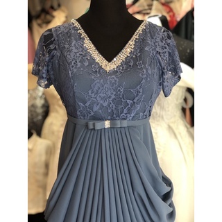 dusty blue gown for principal sponsors