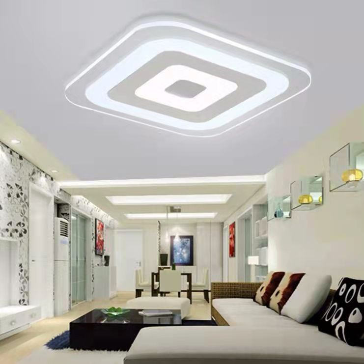 Acrylic LED Ceiling Light Home Lamp Modern Elegant Living Room Bedroom Square 