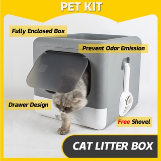 PETKIT Foldable Cat Litter Box Large Size Fully Enclosed Box Cat Bed With Drawer