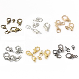 【Ready Stock】♠✘□10pcs/lot Wholesale Price Lobster Clasps 10mm/12mm/14mm Bronze/Gold /Silver Lobster