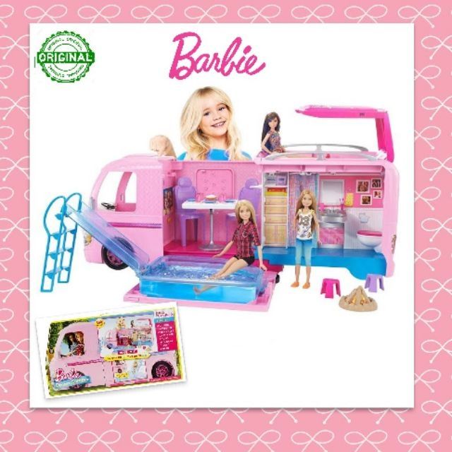 barbie camper with pool