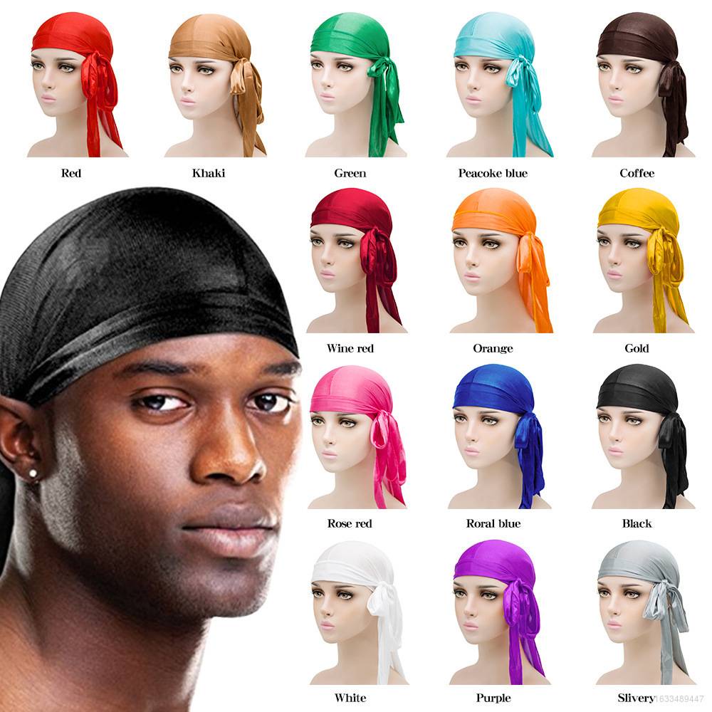 Solid Color Pirate Hat for Men Elastic Hair Cap for Women Silk Hair Care  Sleep Head Cover Satin Bonnet Hip Pop | Shopee Philippines