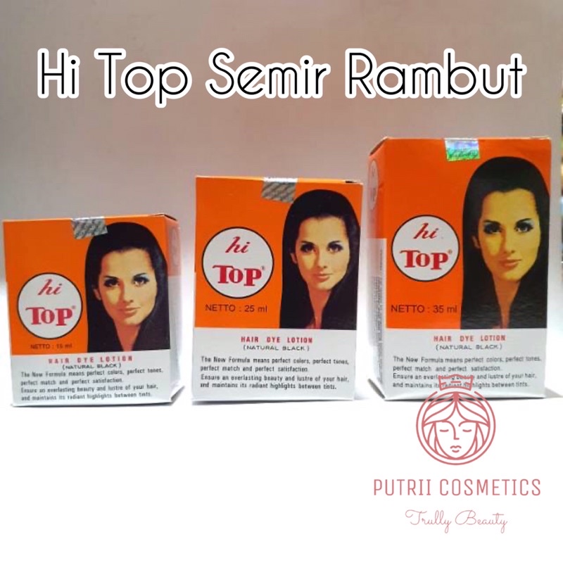 Hitop HI TOP HI TOP Natural Black Hair Dye Lotion 15ml 25ml 35ml