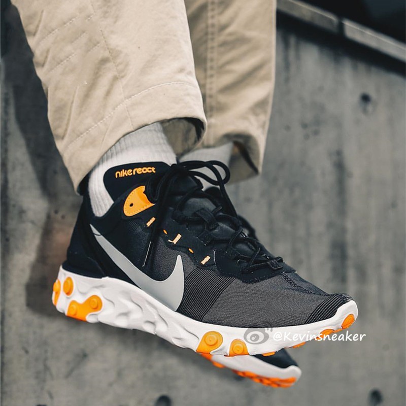 nike react element 55 black orange