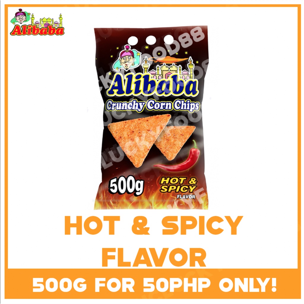 Alibaba Corn Chips HOT N SPICY FLAVOR 500g Shopee Philippines