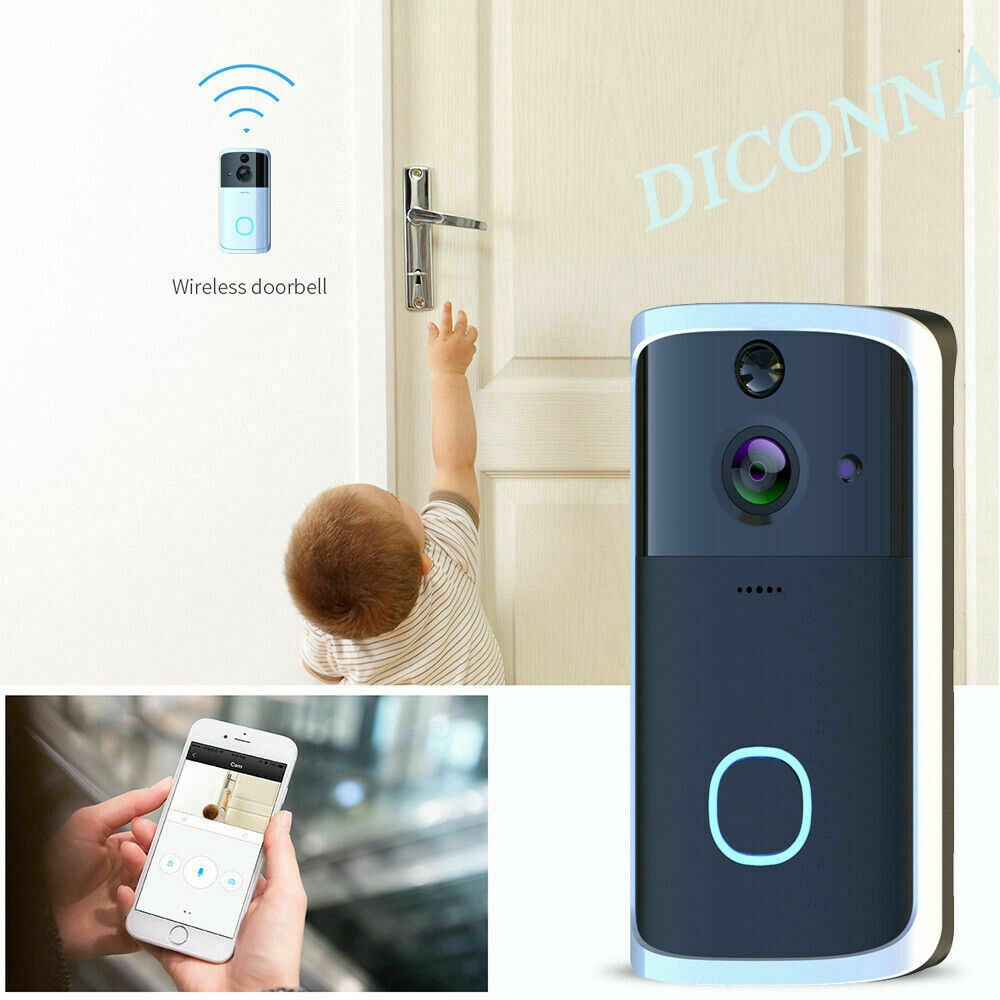 wireless smart wifi doorbell ir video visual ring camera intercom home security