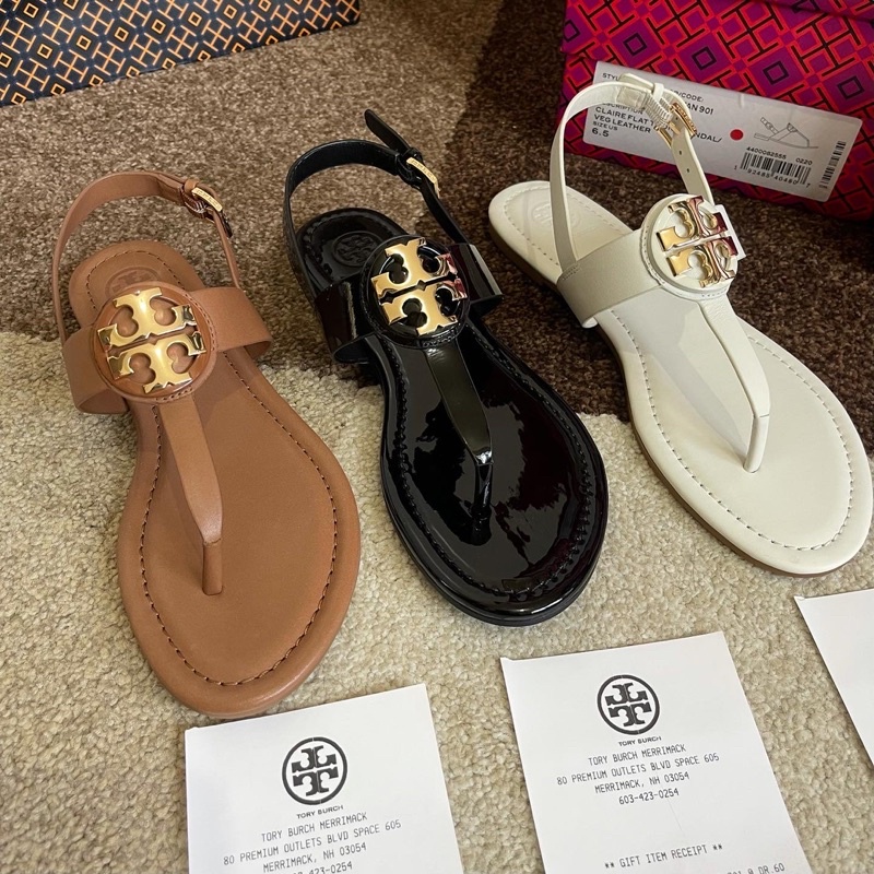 Tory Burch Claire Flat Thong | Shopee Philippines