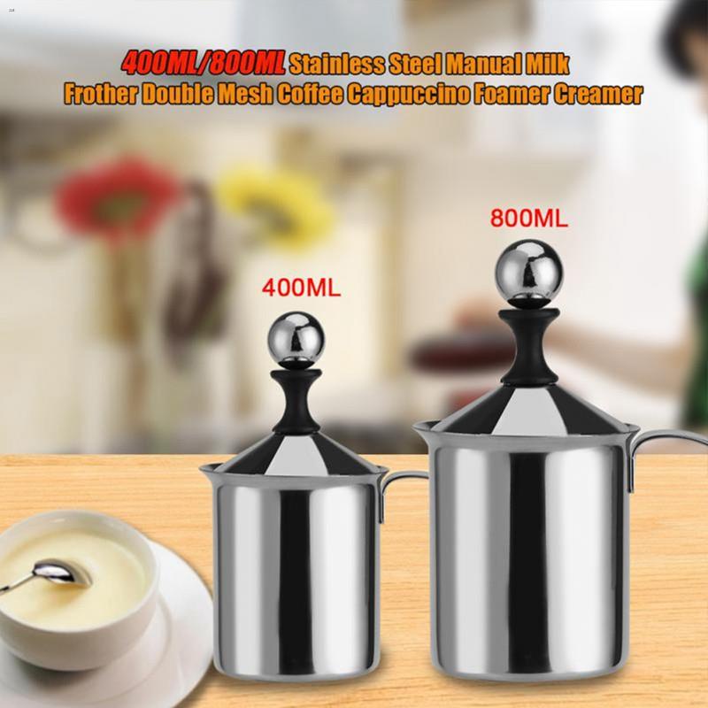 kitchenManual Milk Frother Stainless Steel Handheld Milk Frothing