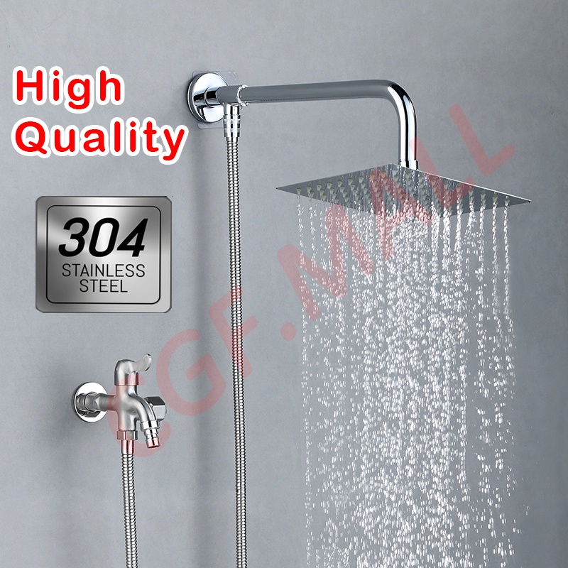High quality Stainless Steel 304 Square Shower Set square Round shape