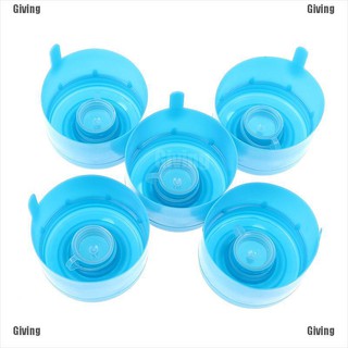 {Giving}5Pcs reusable water bottle snap on cap replacement for 55mm 3-5 gallon water jug #6