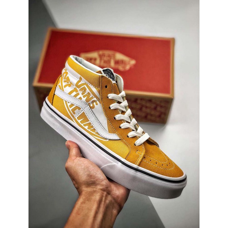 womens yellow high top vans